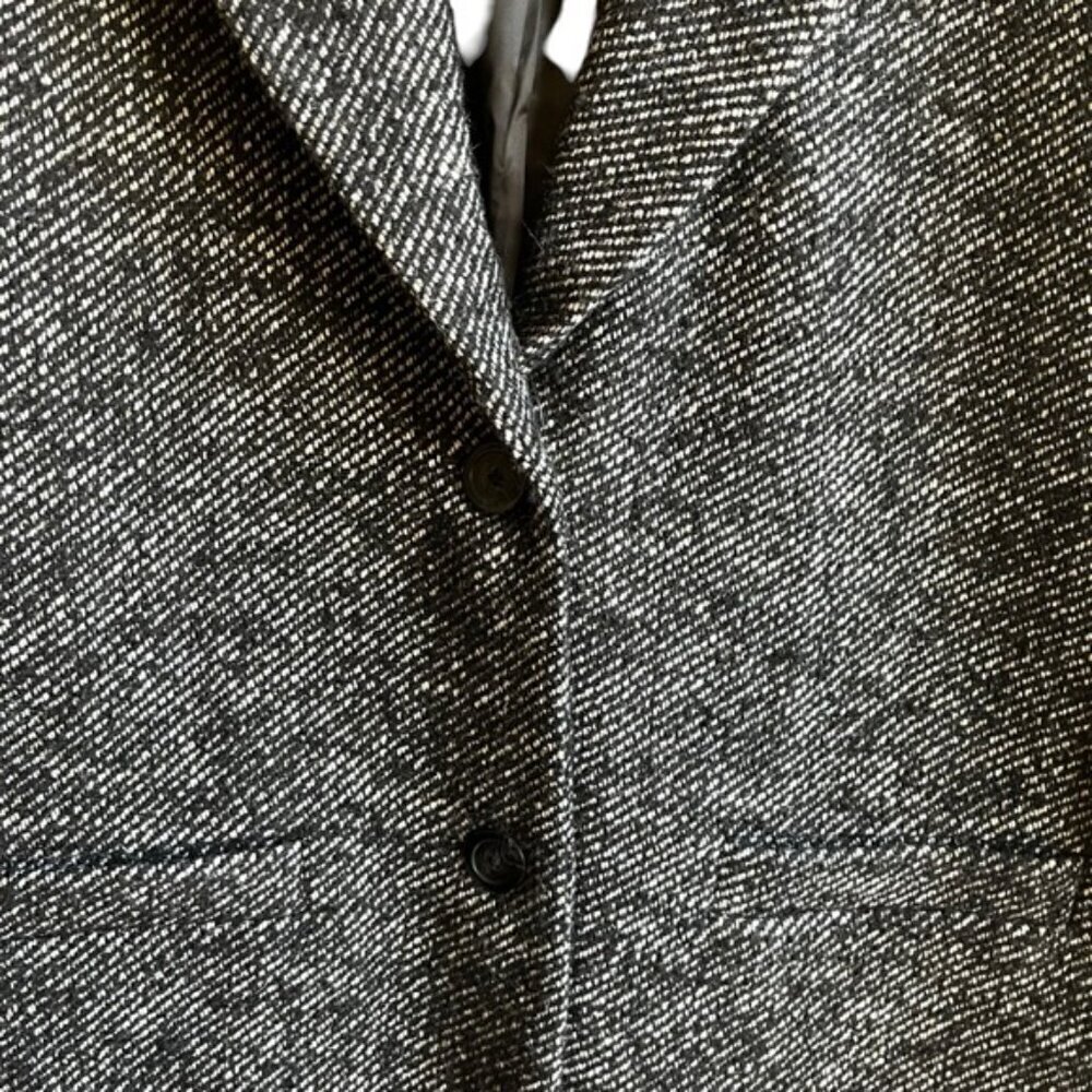 NWT Levi’s Mari Coat XL Chunky Twill Salt And Pepper Black Faux Fur - Picture 5 of 15